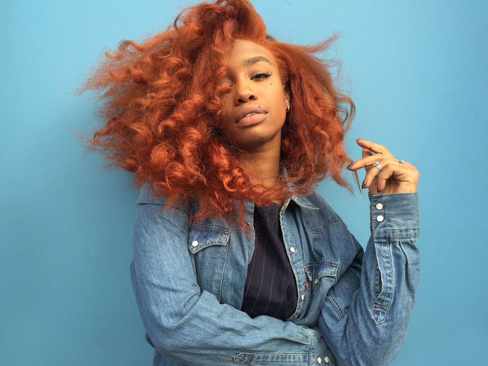 Bright Copper Red Curly Shoulder Cut Bright Copper Red Curly Shoulder Cut — Red Hair Colors