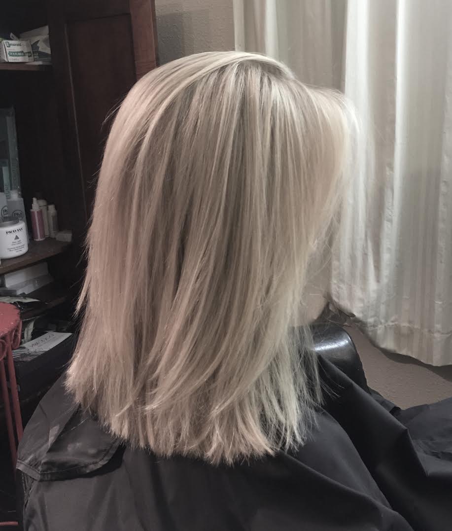 Shoulder Length Ash Blonde Lob Shoulder Length Ash Blonde Lob — Scandi Blonde