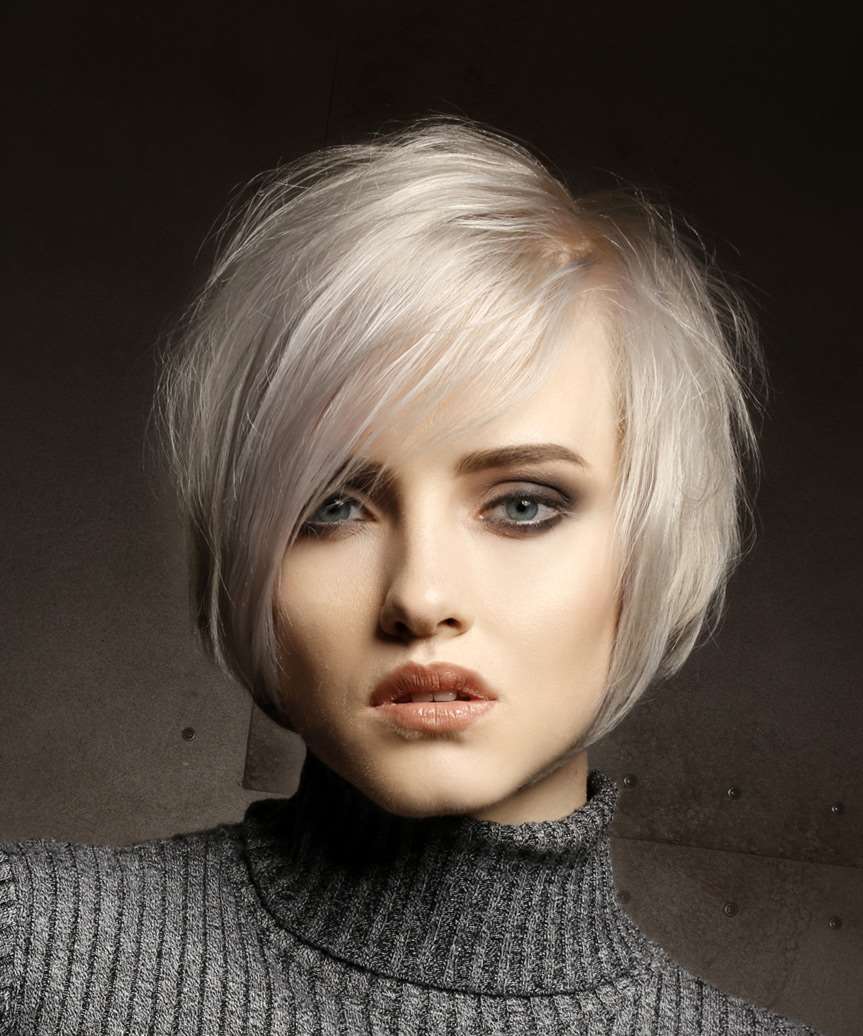 Ash Blonde Shaggy Bob Ear Length Ash Blonde Shaggy Bob Ear Length