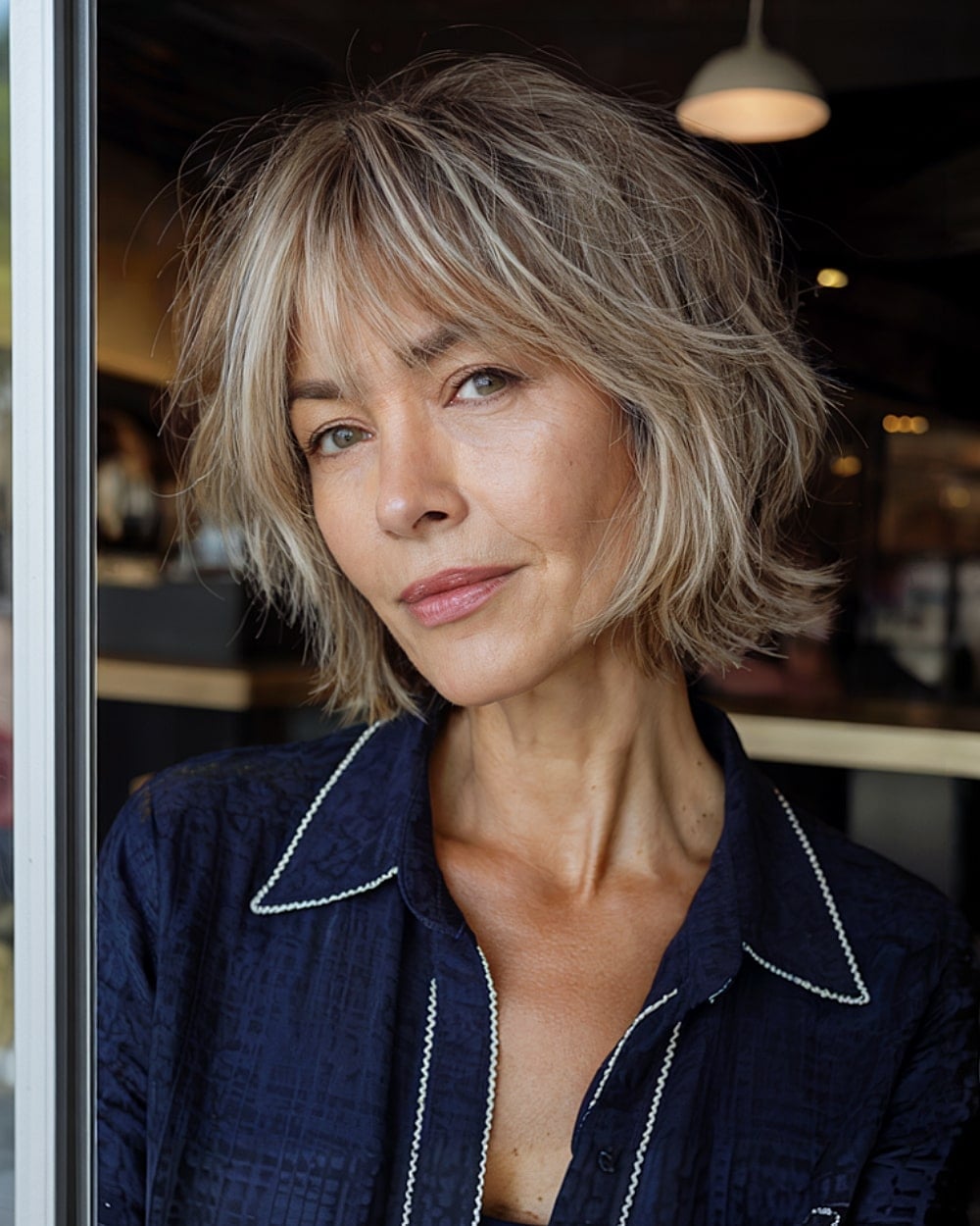 Blonde Shaggy Bob With Loose Waves Blonde Shaggy Bob With Loose Waves