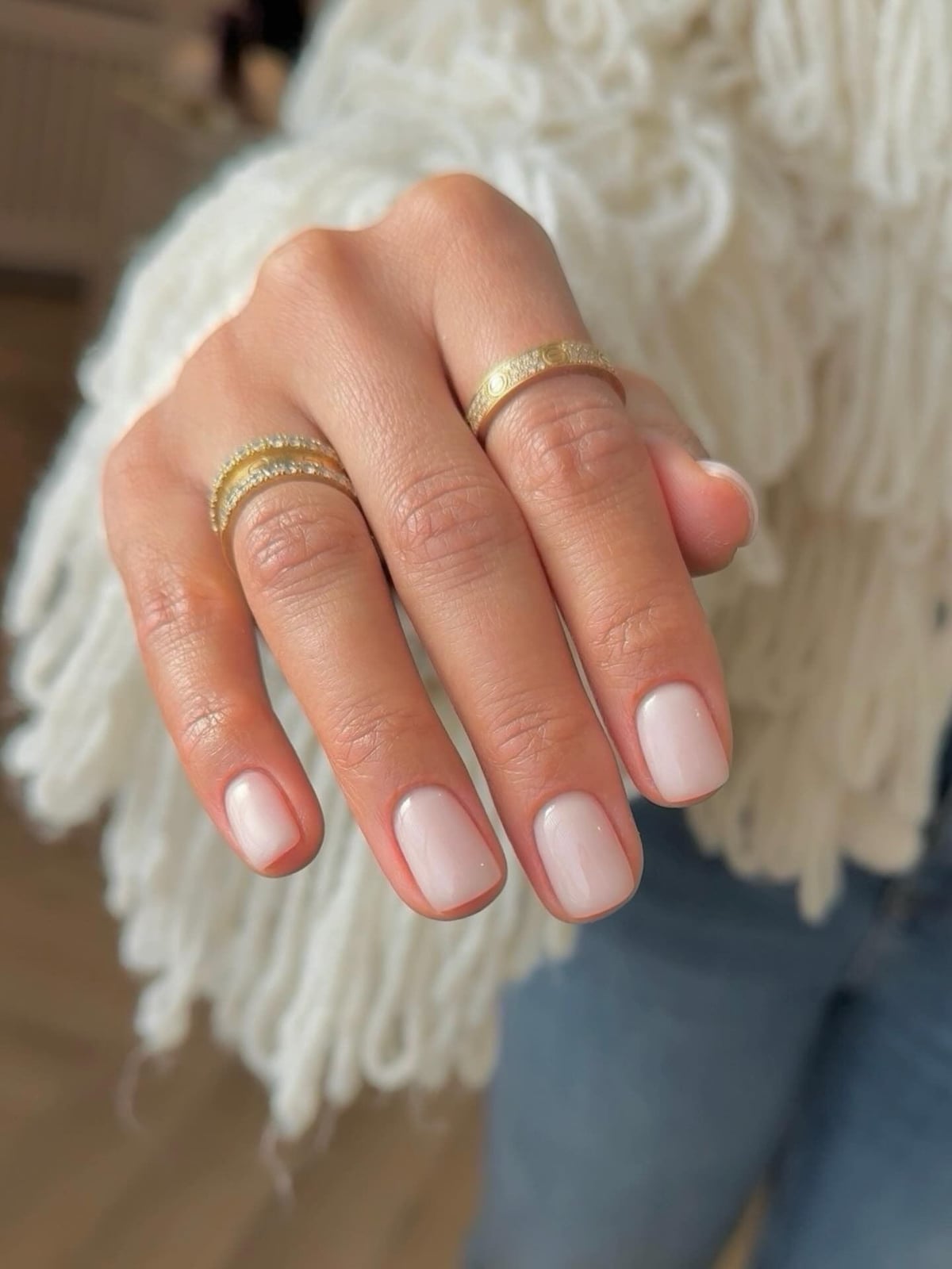 Flawless Milky Pale Pink Short Square Flawless Milky Pale Pink Short Square — Short Nails