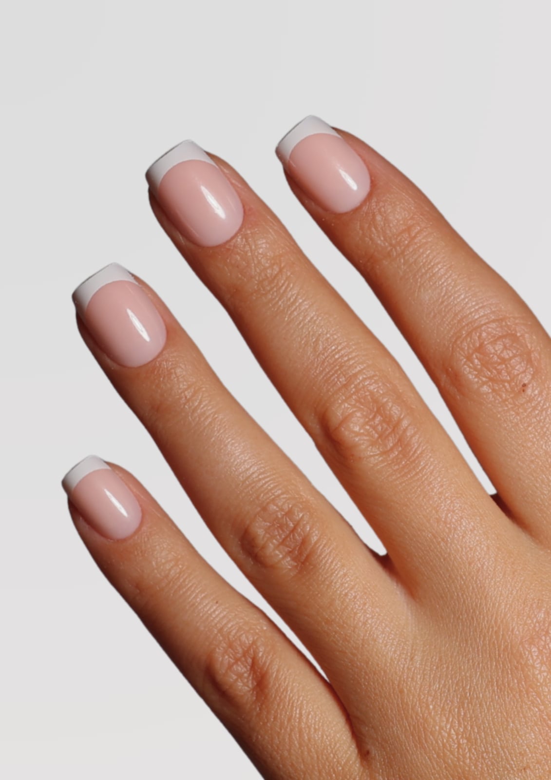 Short Square Milky Pink French Nails Short Square Milky Pink French Nails — Short Press On Nails