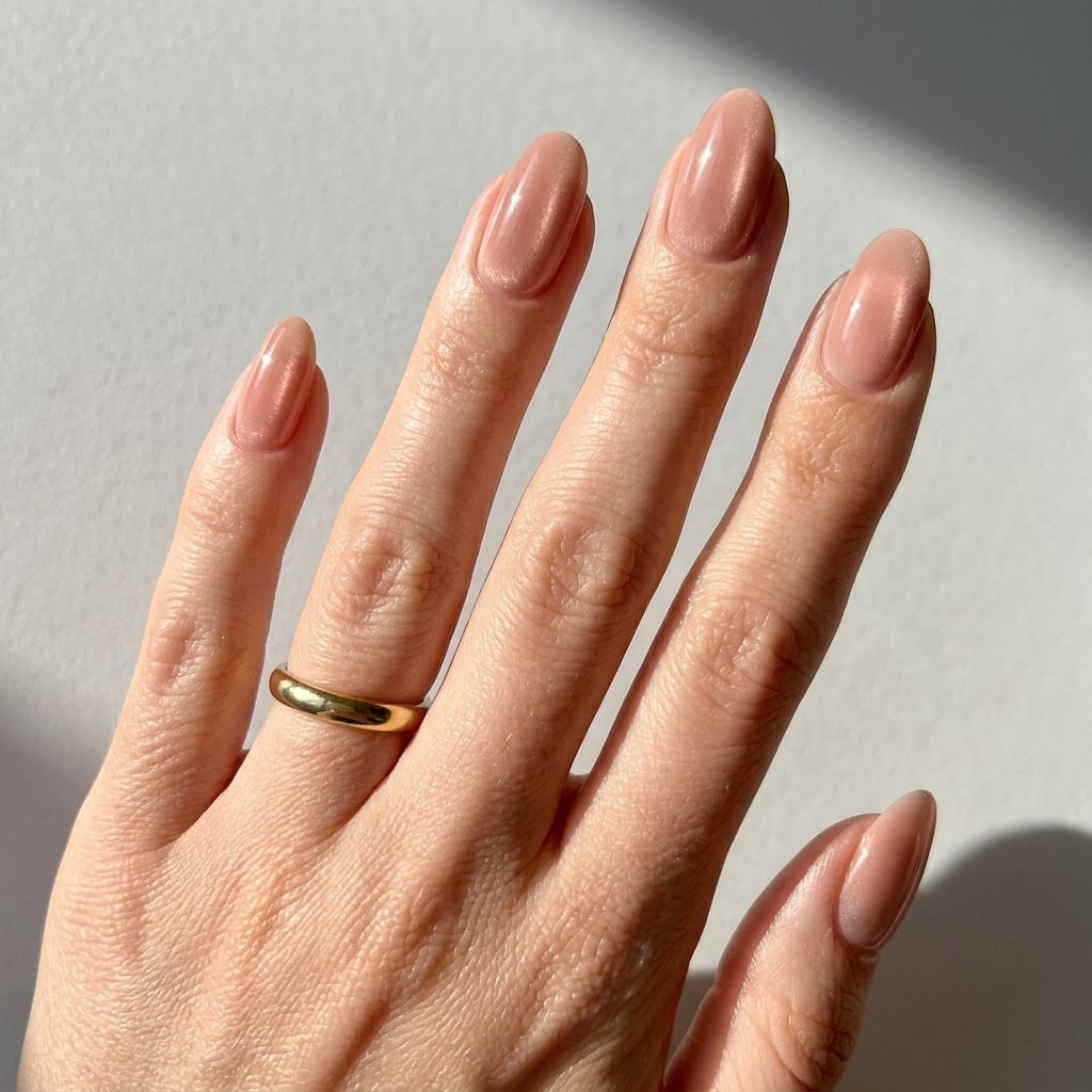 Short Almond Sheer Milky Nails Short Almond Sheer Milky Nails — Short Press On Nails
