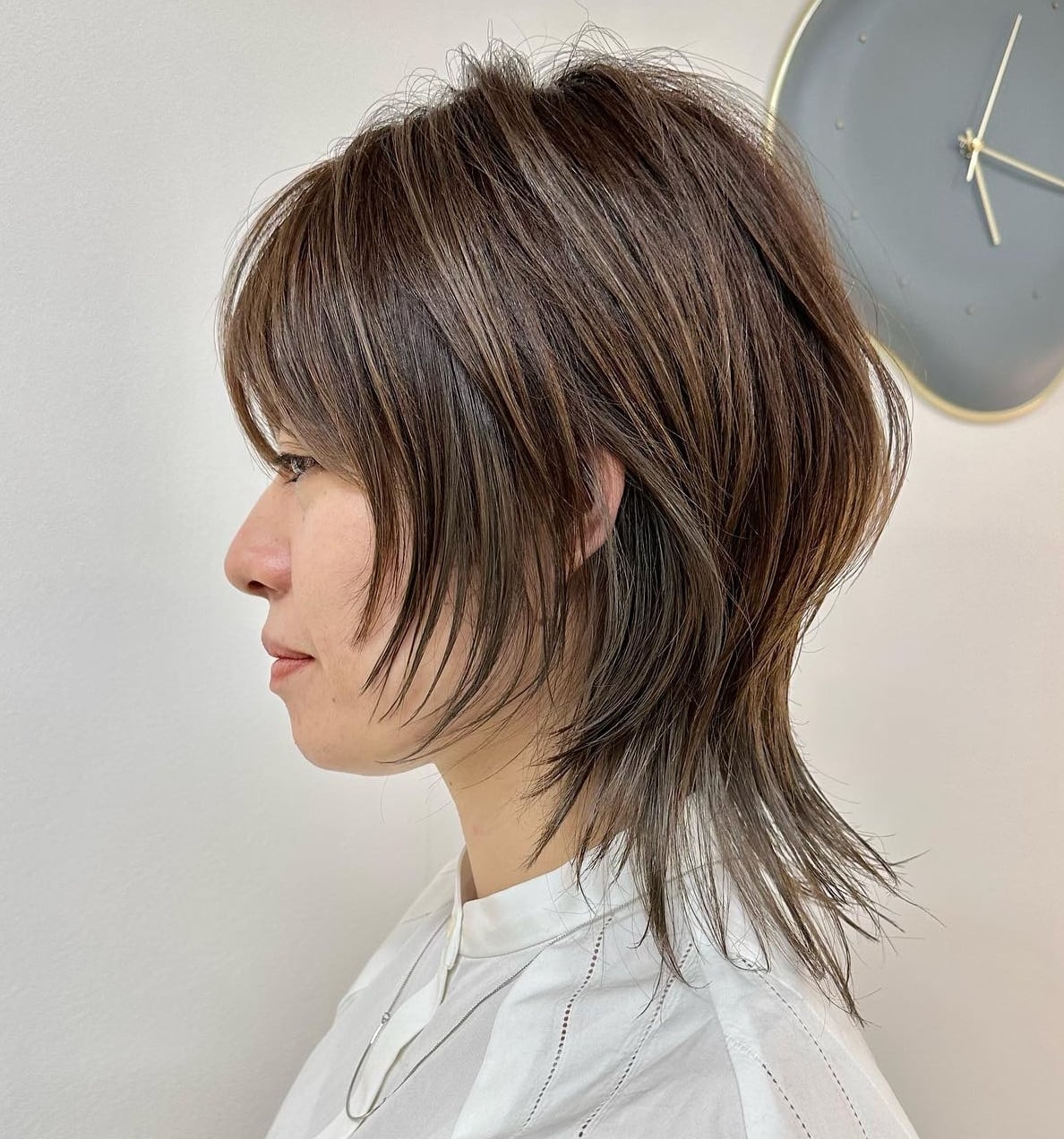 Dark Brown Wolf Cut With Face Framing Layers Dark Brown Wolf Cut With Face Framing Layers — Short Wolf Cut