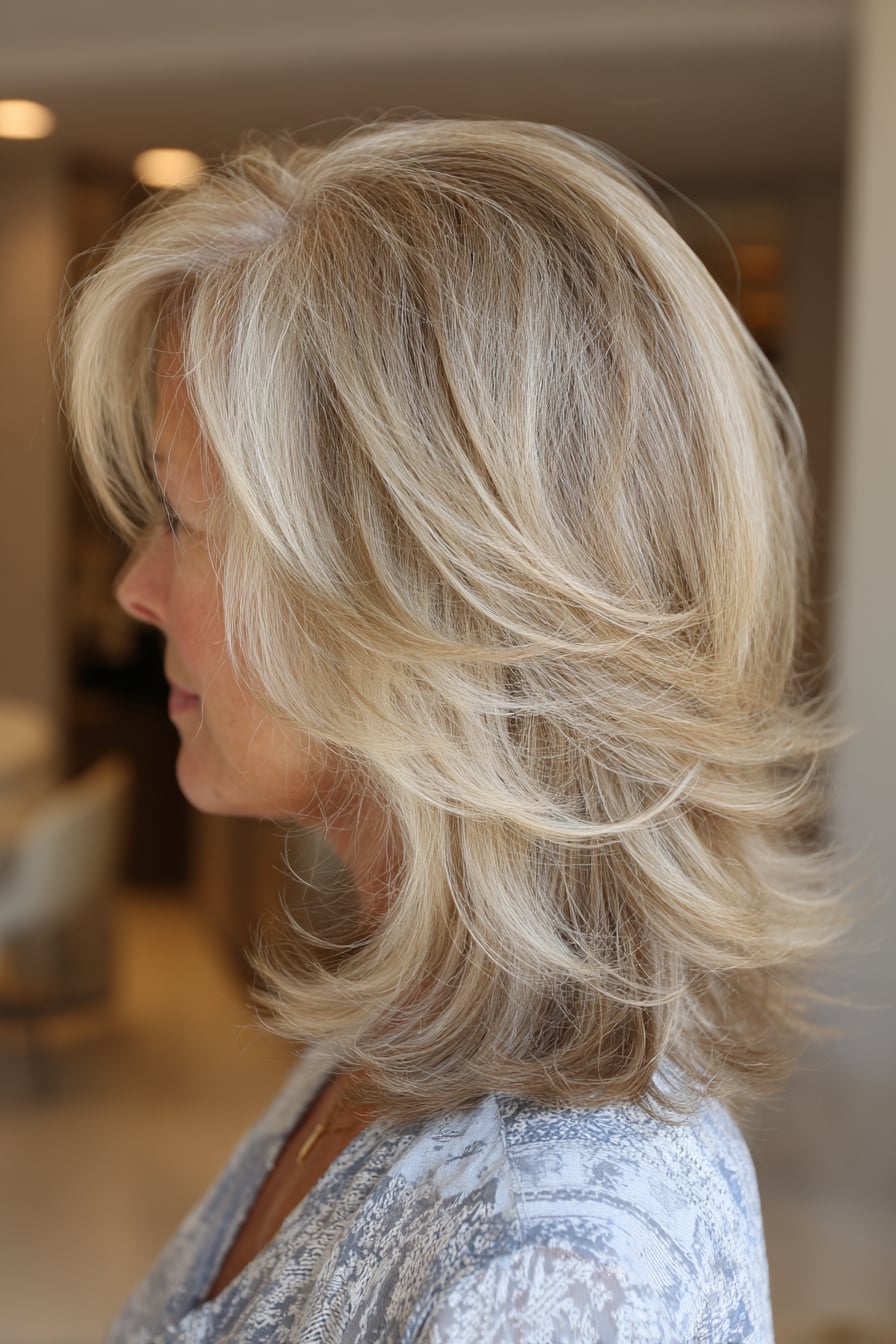 Voluminous Blonde Cut With Soft Layers Voluminous Blonde Cut With Soft Layers — Shoulder Length Haircuts