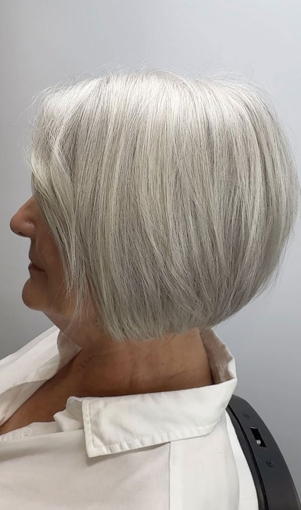 Classic Chin Length Bob Clean Lines Classic Chin Length Bob Clean Lines — Silver Bob
