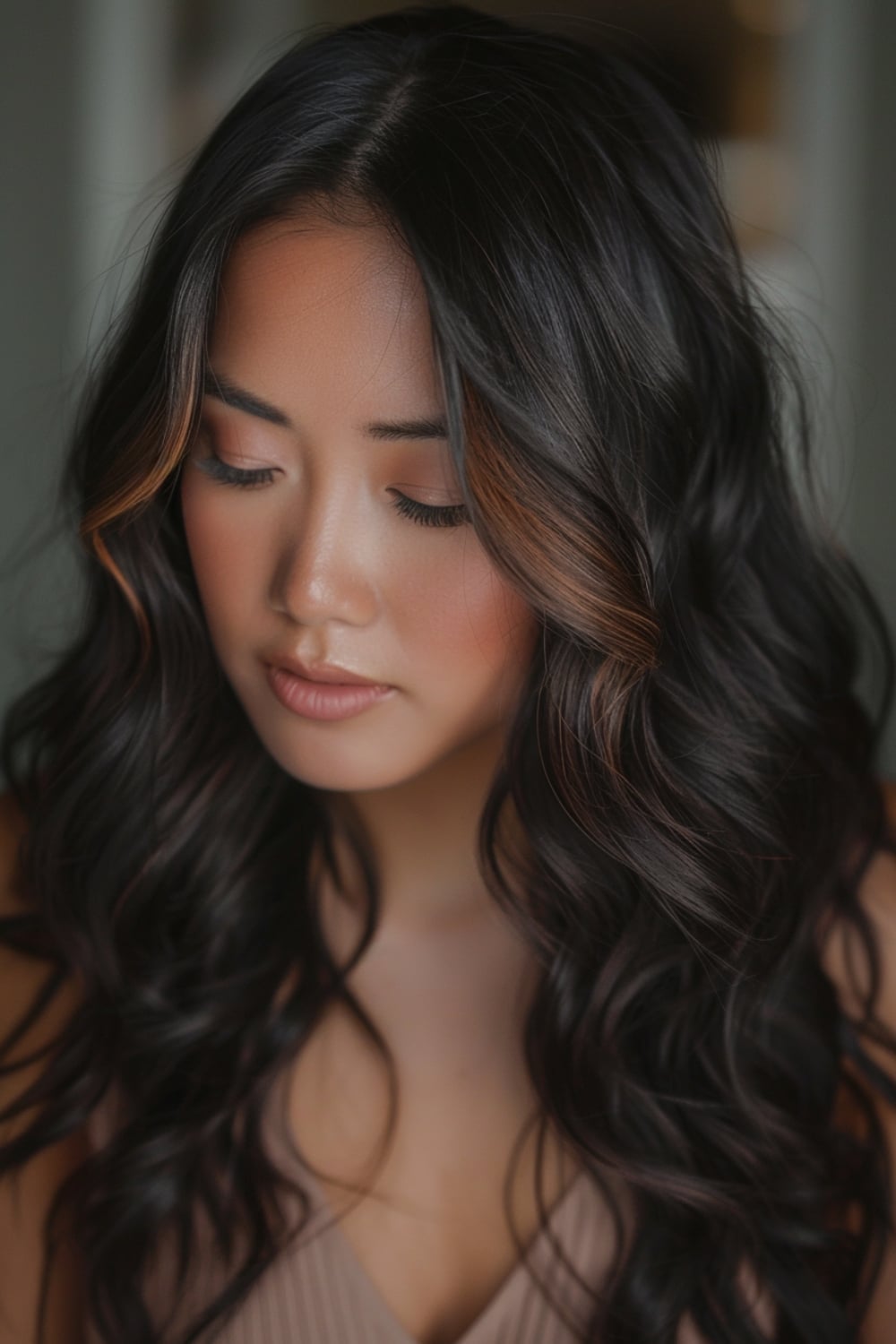 Dark Base With Subtle Lighter Highlights — Soft Black Hair