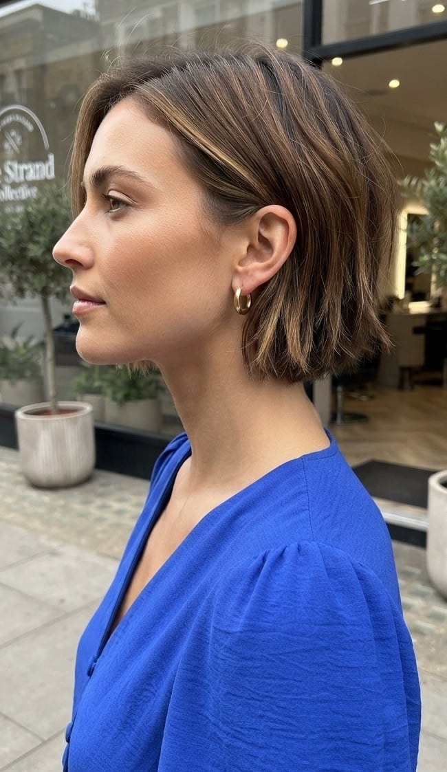 Wash-and-Go Scandi Chop Lived-In Box Bob : Low-Maintenance Short Hair Trends
