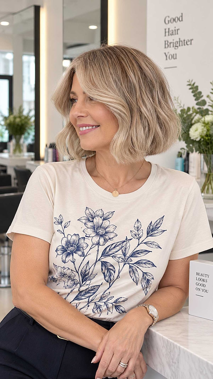 Ear Length Soft Bob With Wispy Bangs — Soft Box Bob