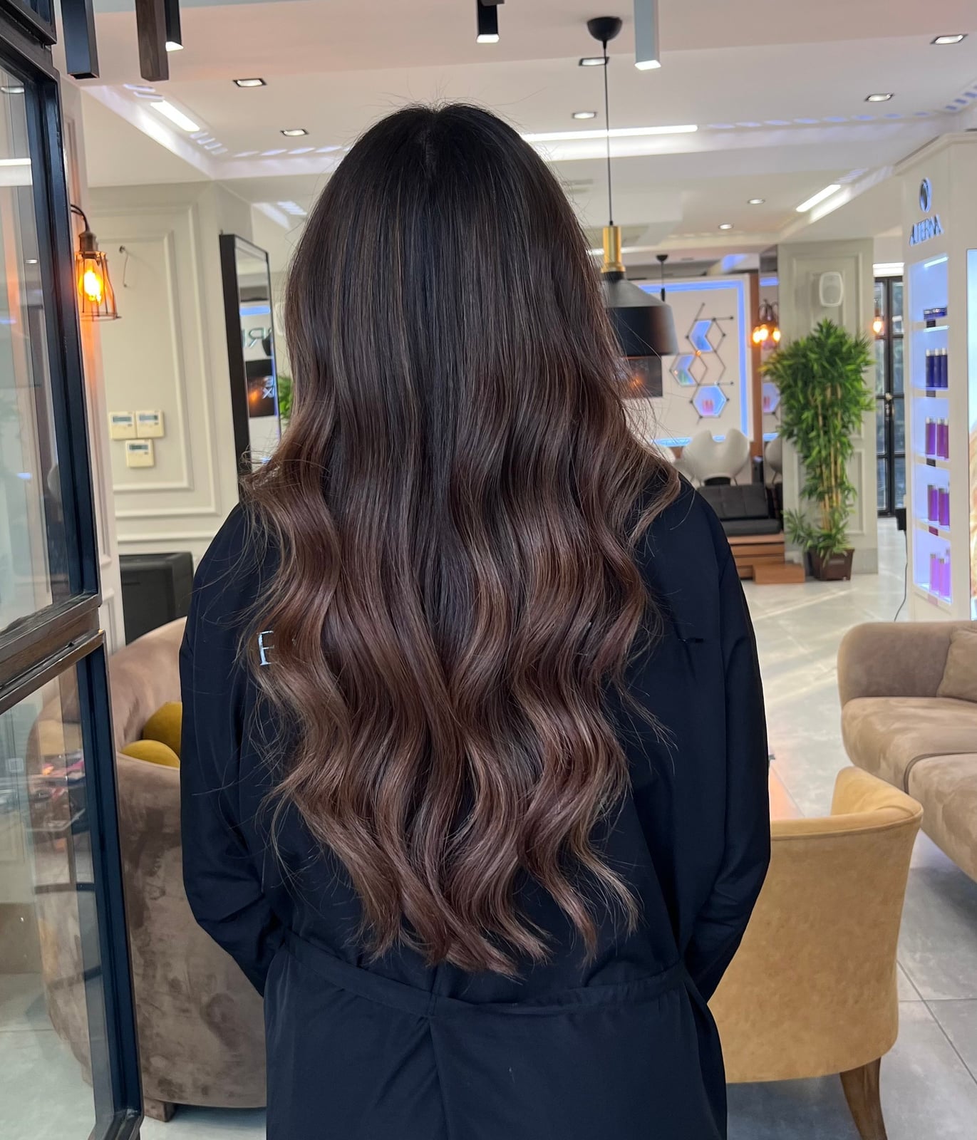 Dark Brown With Rose Gold Sombre Dark Brown With Rose Gold Sombre — Sombre Hair
