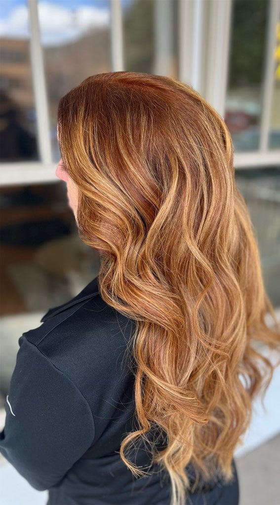 Mid-Back Warm Brown With Golden Blonde Sombre Mid-Back Warm Brown With Golden Blonde Sombre — Sombre Hair