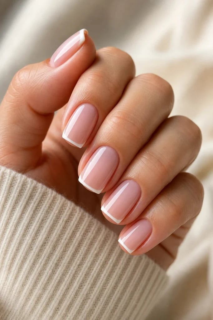 15 Short Square Acrylic Nails Ideas With French Tips