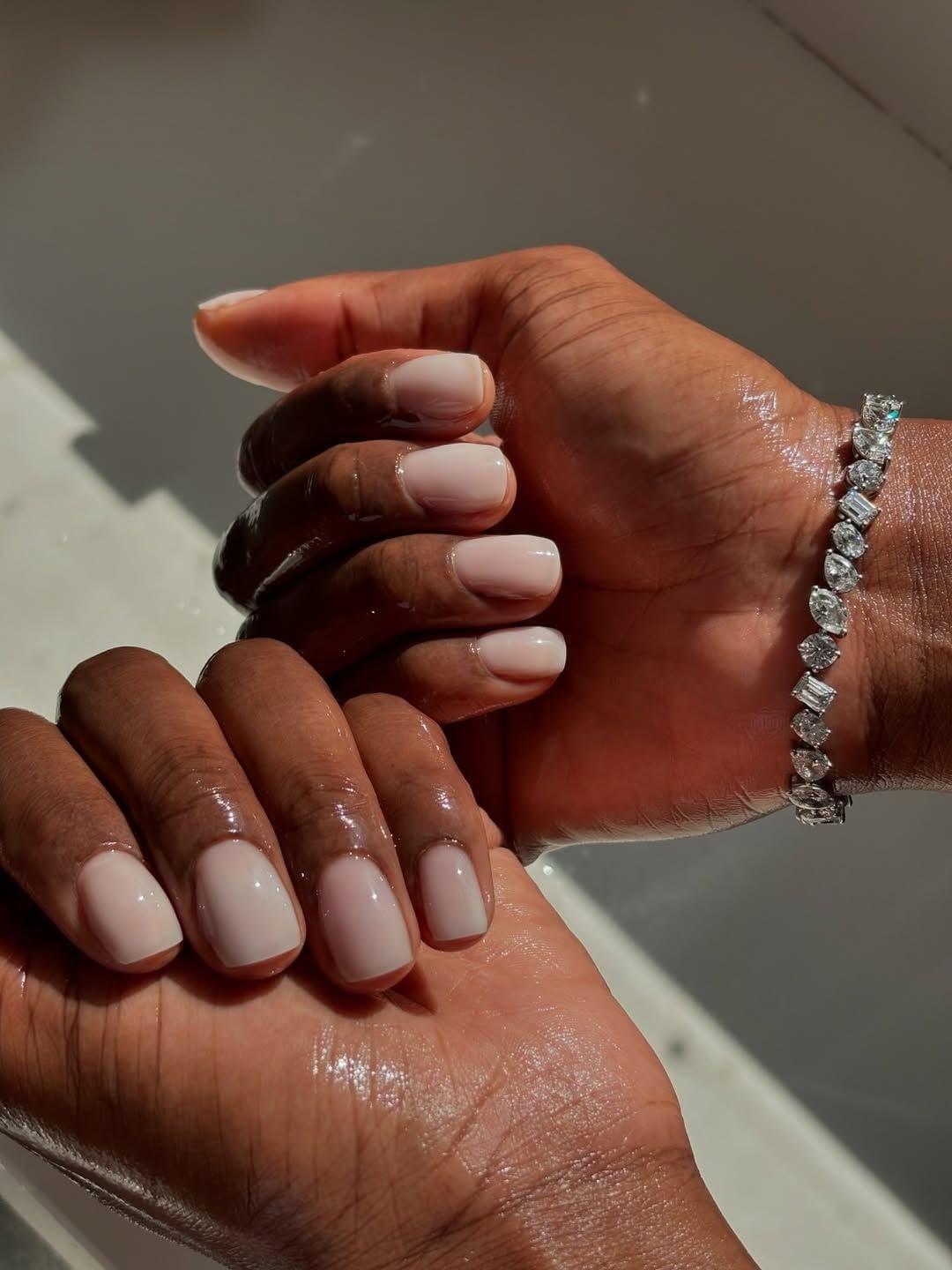 Sheer Milky Pink Square Nails Sheer Milky Pink Square Nails