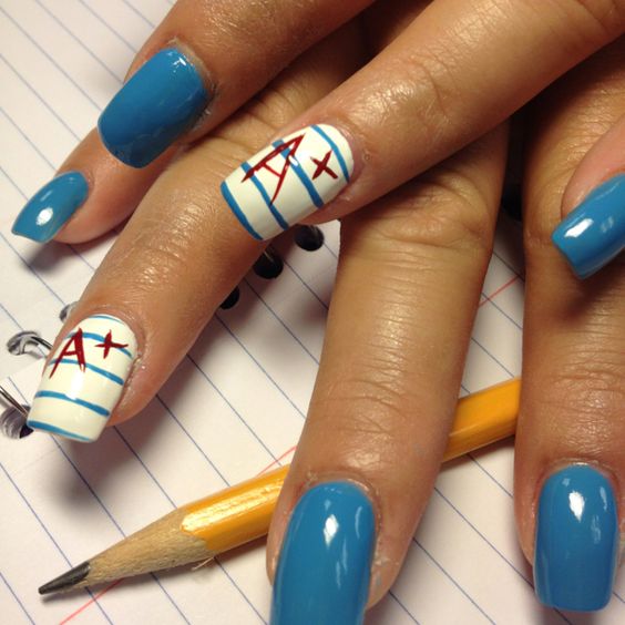 Medium Square Bright Blue A+ Grade Nails — Teacher Nails