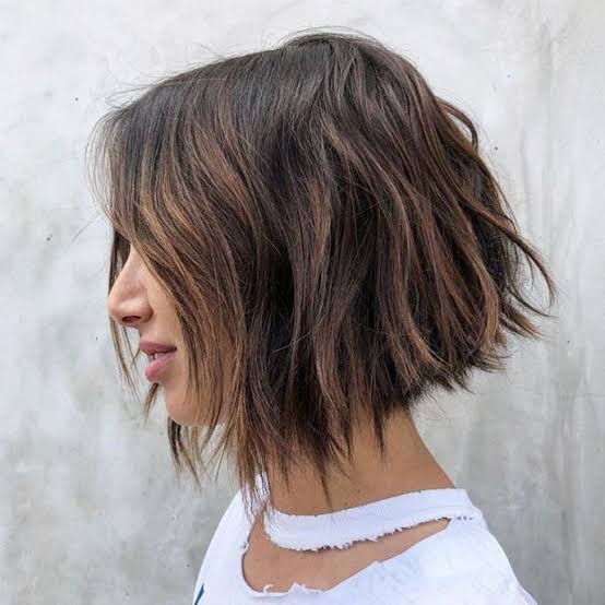Messy Textured Bob With No Bangs Messy Textured Bob With No Bangs