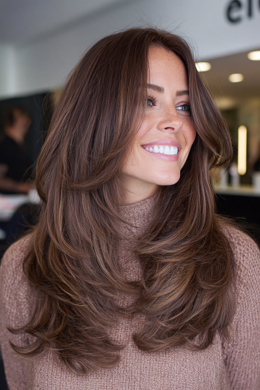 27 Fresh Long Layered Haircuts for Women Over 40 2026 – CreativeBooster