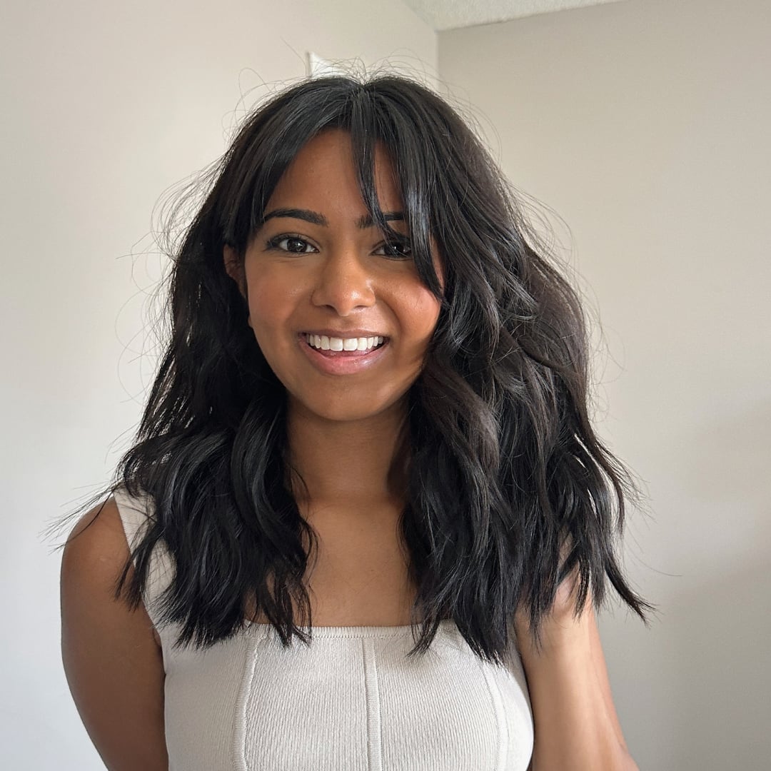 Mid-Back Dark Brown With Curtain Bangs — Trendy Haircuts