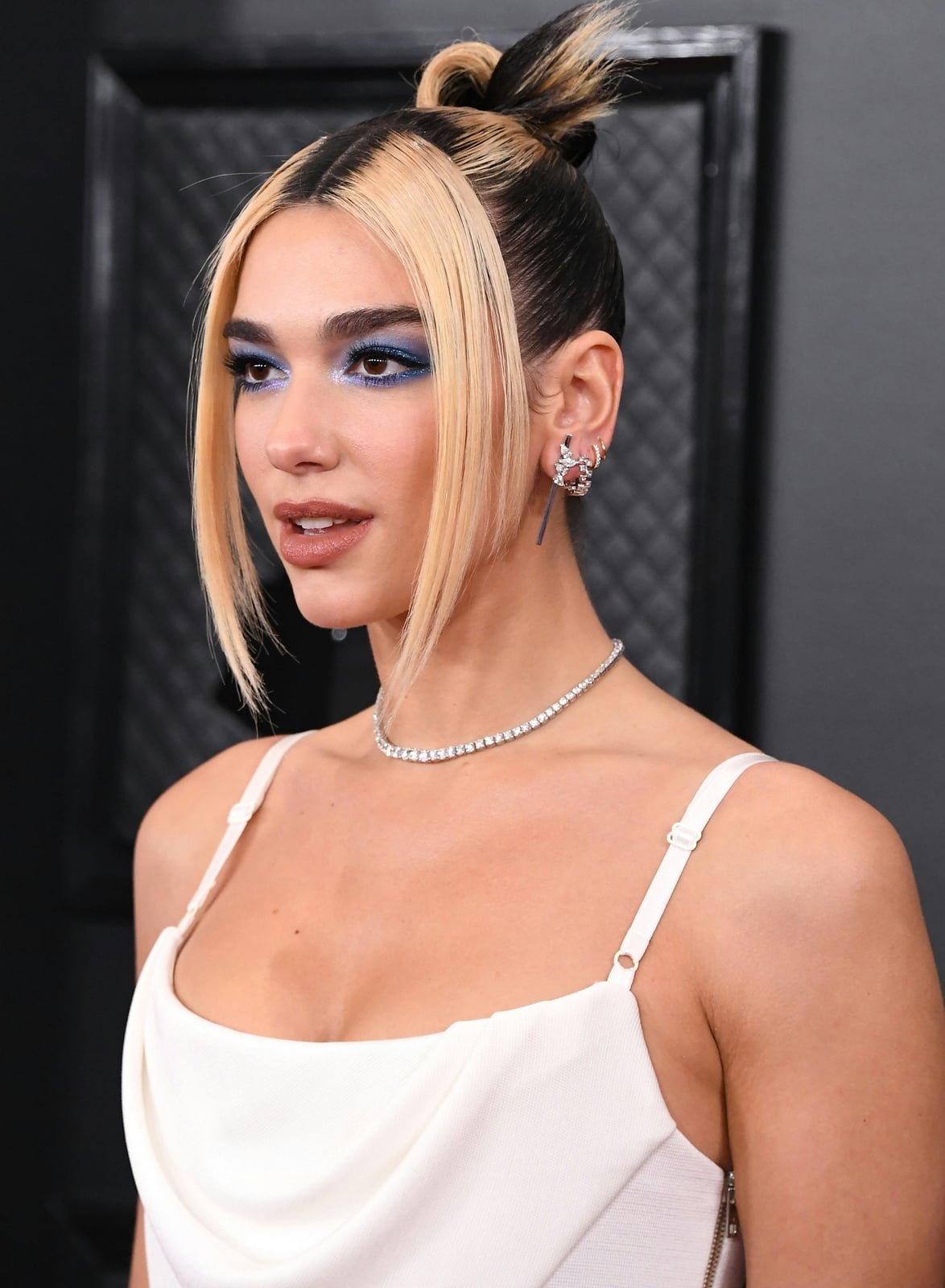 Chin Length Bob With Red Pink Peekaboo Chin Length Bob With Red Pink Peekaboo — Two Tone Hair