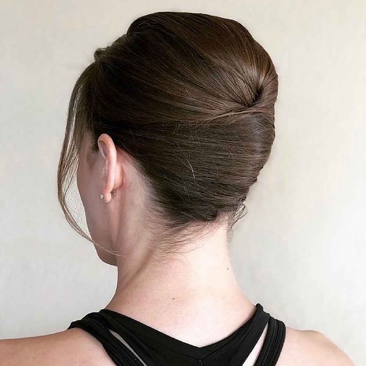 Dark Brown Messy Textured Updo — Updos for Short Hair