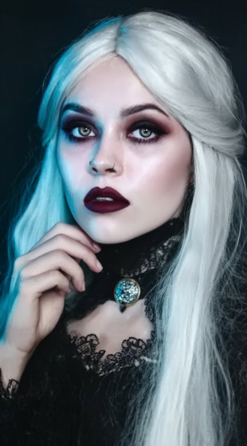 Platinum Blonde With Dark Roots — Vampire Haircut
