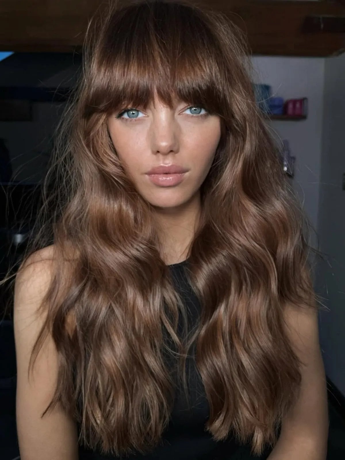 Collarbone Medium Brown With Reddish Undertones — Warm Brown Hair
