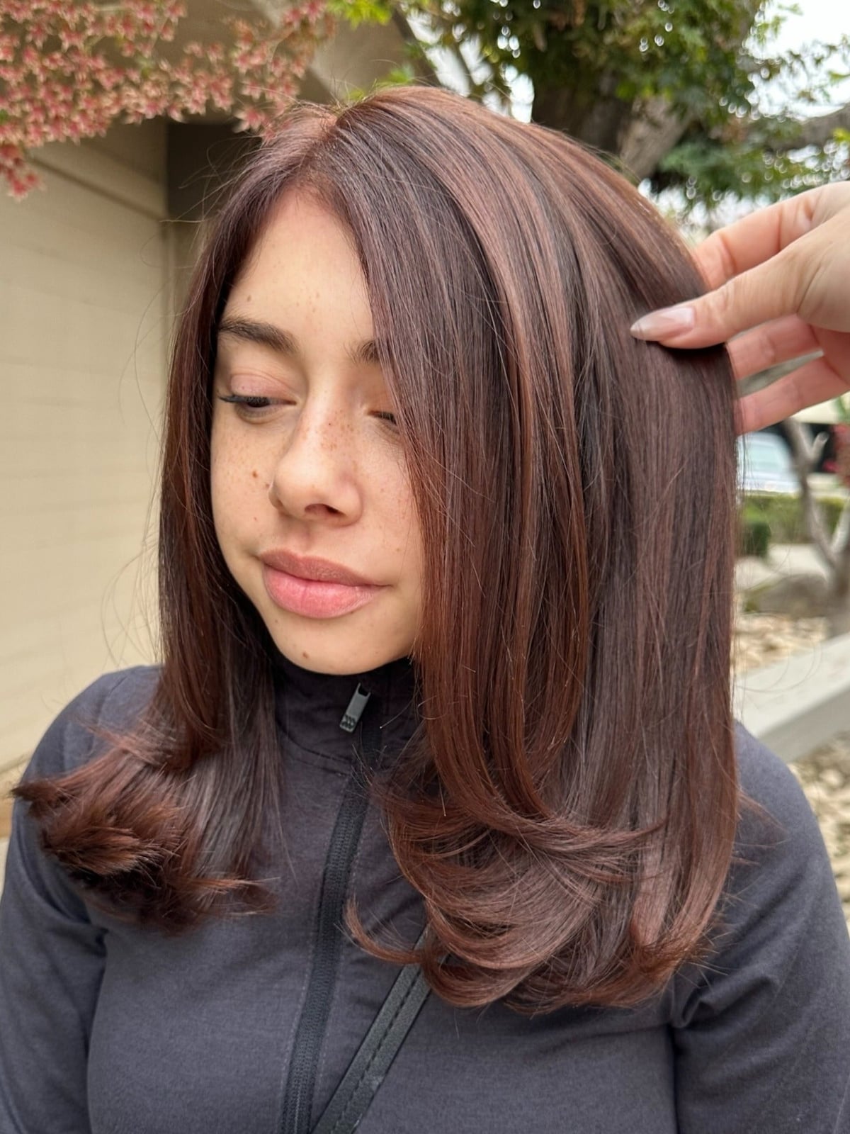 Collarbone Medium Brown With Warm Undertones, With A Glossy Finish — Warm Brown Hair