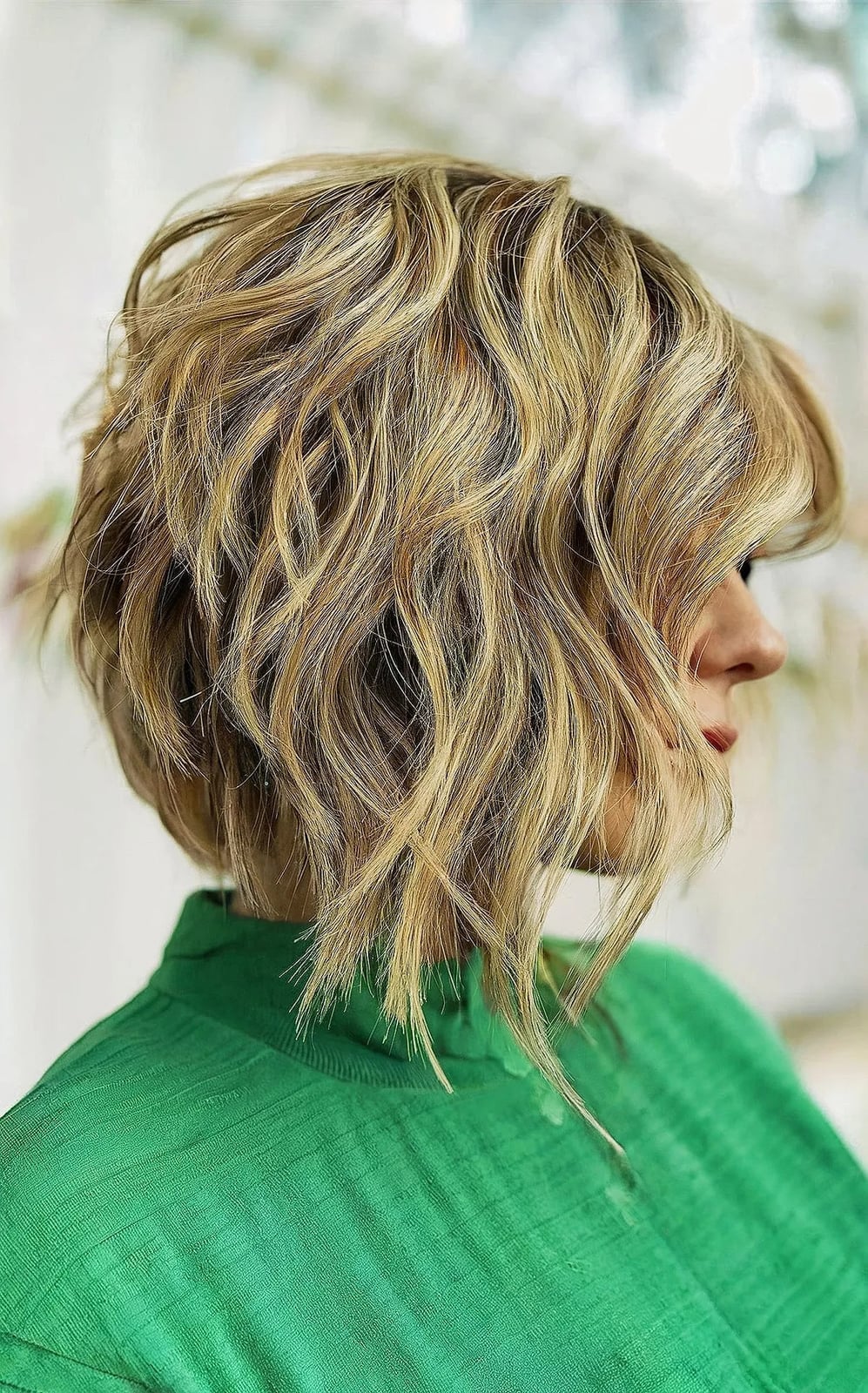 Collarbone Wavy Bob With Beachy Texture