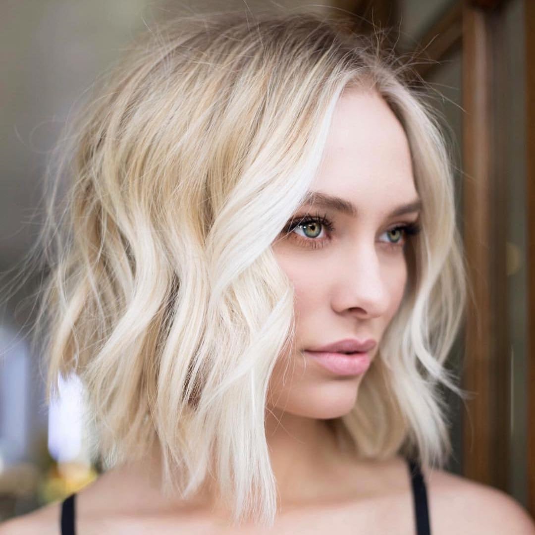 Platinum Blonde Wavy Bob Platinum Blonde Wavy Bob — Wavy Haircuts