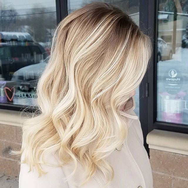 Blonde Balayage On Wavy Hair Blonde Balayage On Wavy Hair — Winter Balayage