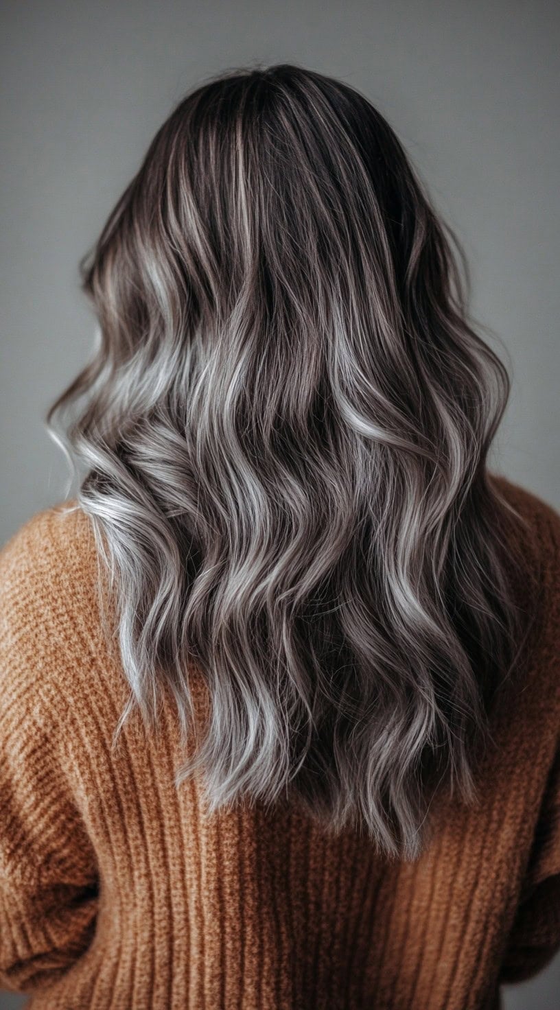 Chocolate Brown With Caramel Balayage Chocolate Brown With Caramel Balayage — Winter Balayage