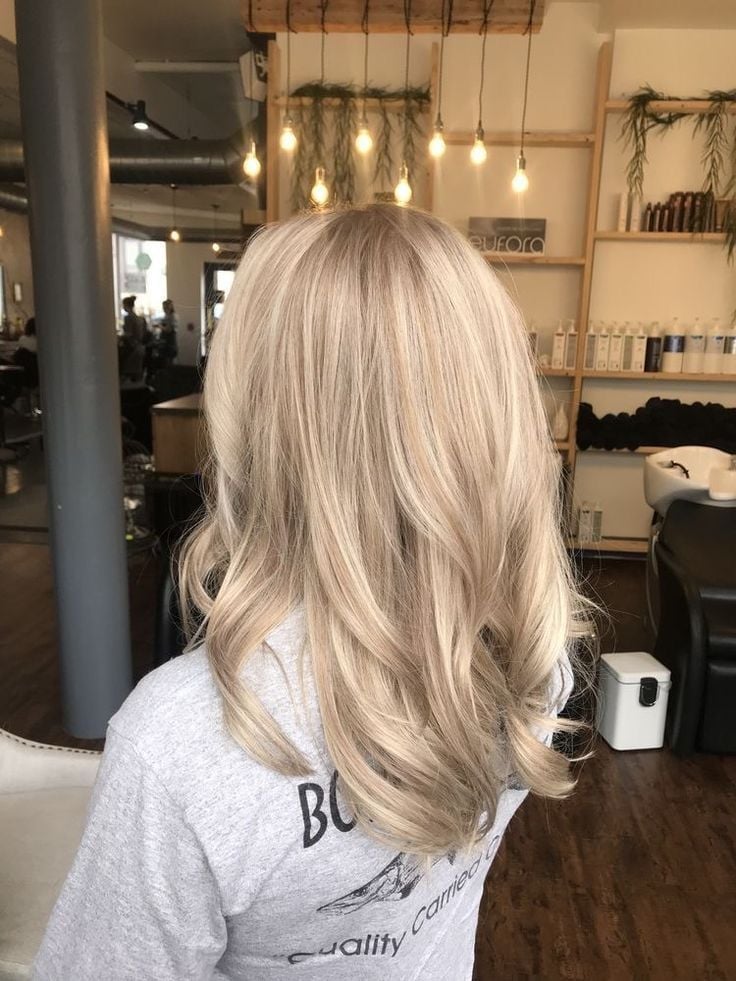 Mid-Back Ash Blonde With Root Shadow Mid-Back Ash Blonde With Root Shadow — Winter Blonde Hair