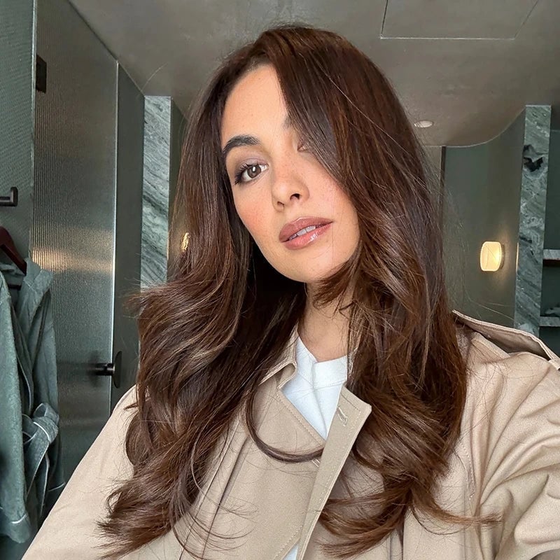 Mid-Back Dark Chocolate With Warm Undertones Mid-Back Dark Chocolate With Warm Undertones — Winter Hair Colors