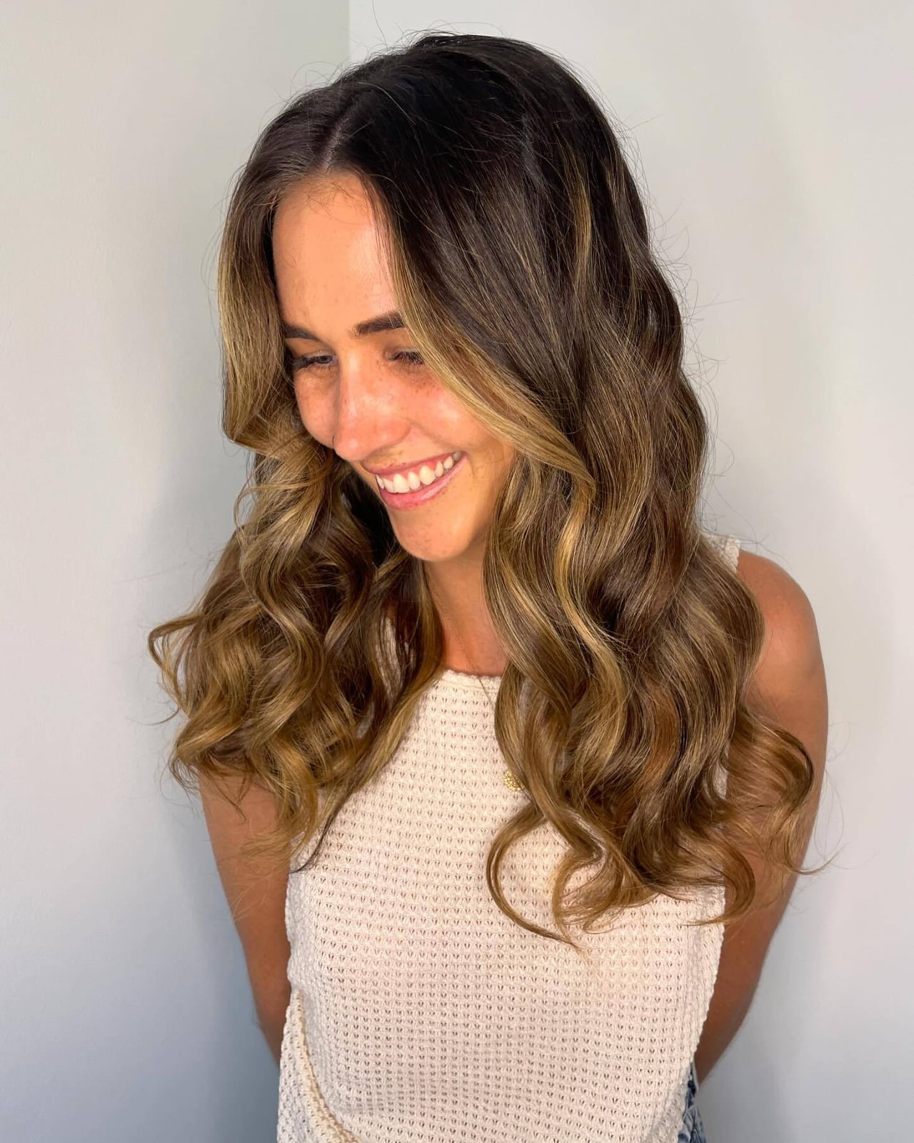 Collarbone Layers With Curtain Bangs Collarbone Layers With Curtain Bangs — Winter Haircuts for Women