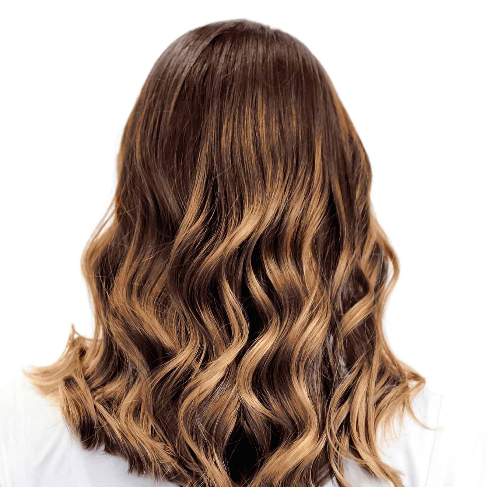 Collarbone Dark Brown With Honey Highlights — Winter Highlights