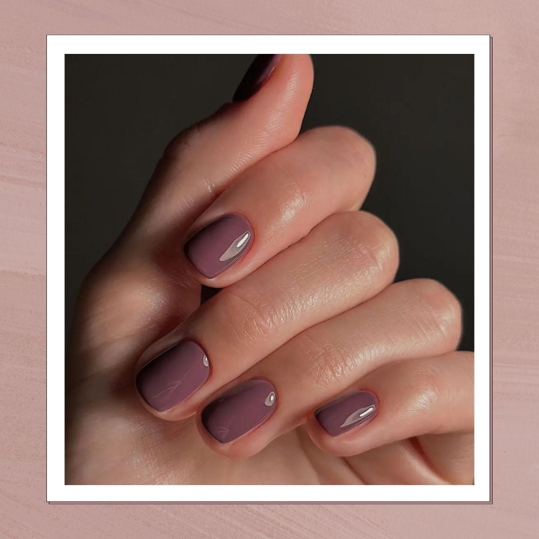 Short Square Muted Dusty Mauve Glossy Short Square Muted Dusty Mauve Glossy — Winter Purple Nails