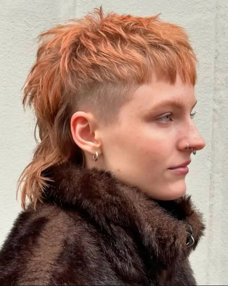 Copper Wolf Cut With Undercut Sides